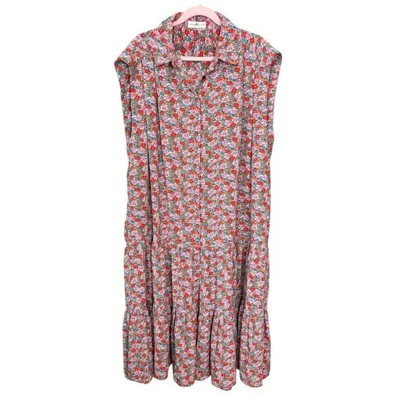 NATURAL LIFE Floral Sleeveless Maxi Dress in Pink and Cream - Picture 2 of 8